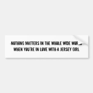 Liebe für ein Jersey-Mädchen Autoaufkleber