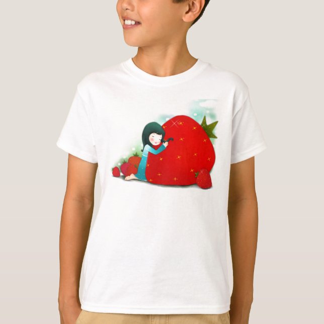 Liebe für Erdbeeren-Shirt T-Shirt (Vorderseite)