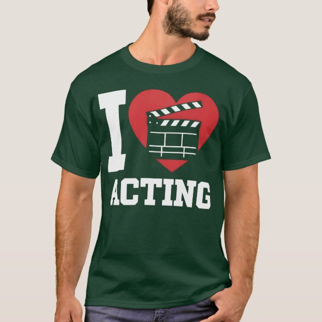Liebe für Filmmaking Clapperboard Herzfreunde T-Shirt (Vorderseite)