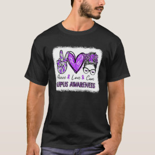 Liebe für Frauen heilen Messy Bun Leopard Lupus Aw T-Shirt