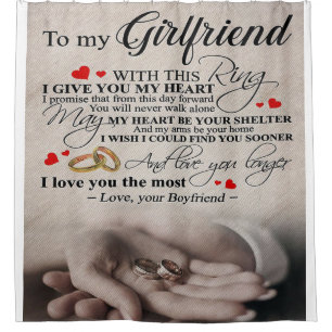 Liebe für Freundin Bestes Geschenk für Ehefrau Duschvorhang