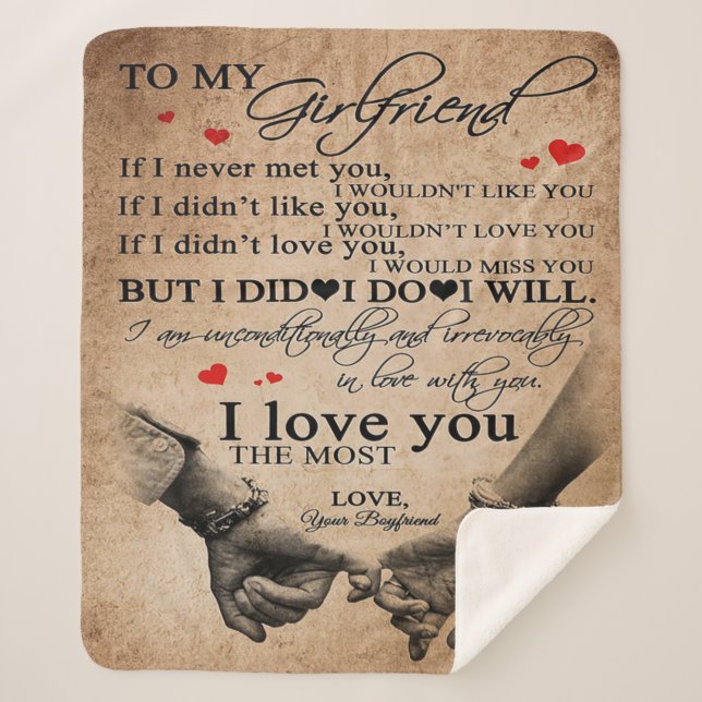 Liebe für Freundin | Funny Quotes Gift Sherpadecke (Vorderseite)