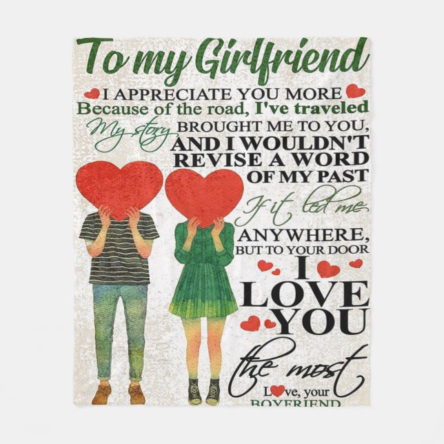 Liebe für Freundin | Love Couple Gift Fleecedecke (Vorderseite)