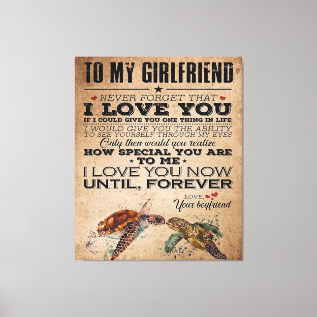 Liebe für Freundin | Love Couple Gift Leinwanddruck (Vorderseite)