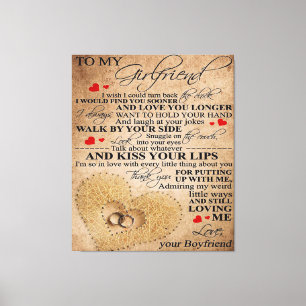 Liebe für Freundin   Niedliche Familienpräsenz Leinwanddruck