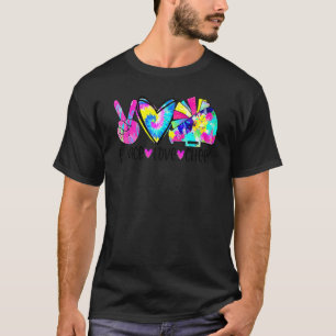 Liebe für Frieden Gefärbte Krawatte Cheerleader T-Shirt