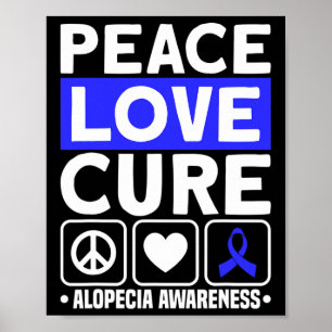 Liebe für Frieden Heilung Alopezie Sensibilisierun Poster