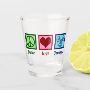 Liebe für Frieden Urologie Amt Niedlich Urologe Schnapsglas