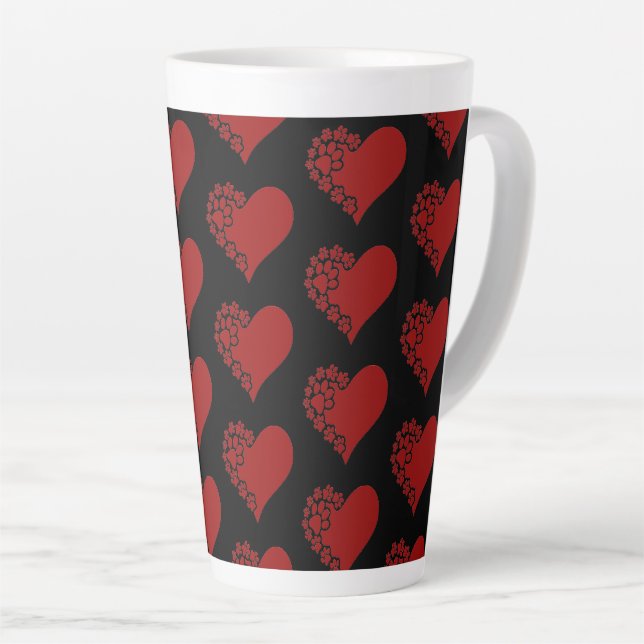 Liebe für Haustiere Schwarz Milchtasse (Rechte Ecke)