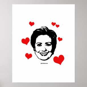 Liebe für Hillary Poster