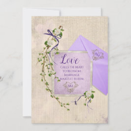 Liebe für Hochzeiten mit Blumenzweig Einladung