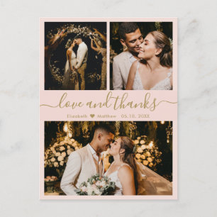 Liebe für Hochzeitfotografie und vielen Dank Postkarte