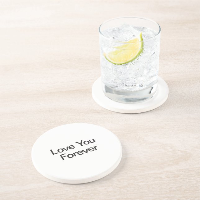 Liebe für immer getränkeuntersetzer (Seite)