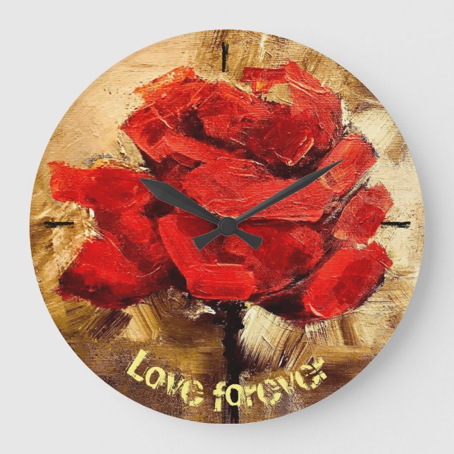 Liebe für immer große wanduhr (Vorderseite)