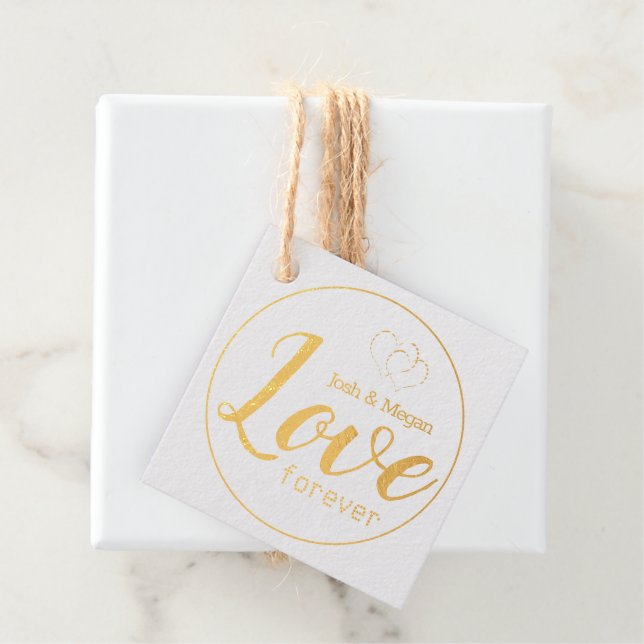 Liebe für immer, Herz, Monogramm / Erstellen Sie I Geschenkanhänger (Mit Box)