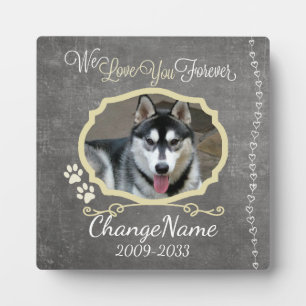 Liebe für immer Hunde-Gedenkstätte Fotoplatte