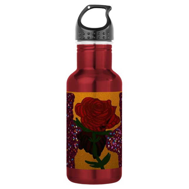 Liebe für immer im Garten Edelstahlflasche (Vorderseite)