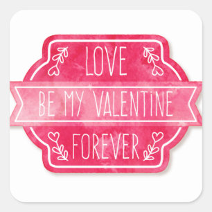 Liebe für immer mein Valentine - Aufkleber auf dem