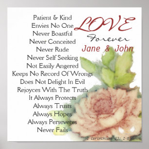 Liebe für immer Personalisiertes Poster individual