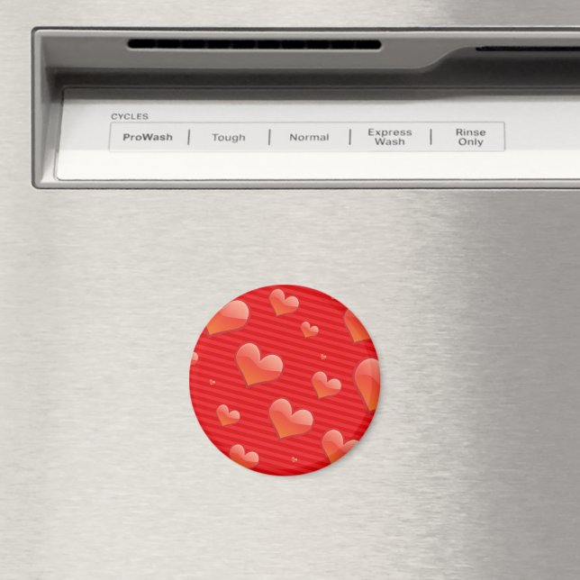 Liebe für immer, rote Herzen Design, Magnet (In Situ (Geschirrspüler))