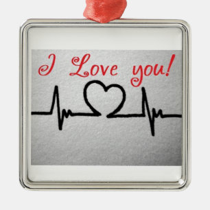 **LIEBE FÜR JEDERZEIT** ORNAMENT W/ HARTBEATEN