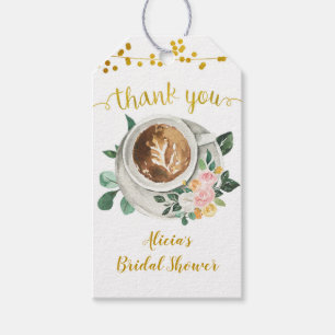 Liebe für Kaffee ist Brautparty-Geschenkmarke Geschenkanhänger