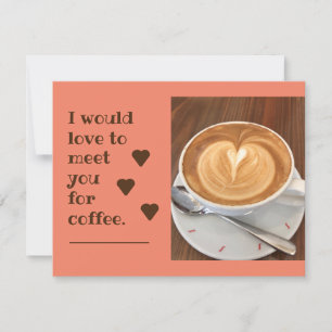 Liebe für Kaffeekarte Karte