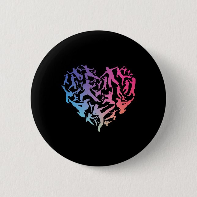Liebe für Kampfkunst Button (Vorderseite)