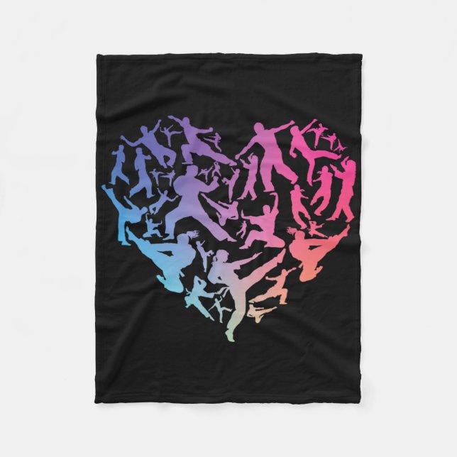 Liebe für Kampfkunst Fleecedecke (Vorderseite)