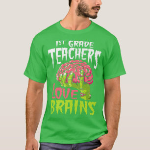 Liebe für Lehrer der 1. Klasse Brains Zombie Lehre T-Shirt