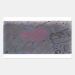 Liebe für Lust Rechteckiger Aufkleber