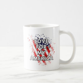 Liebe für mein Amerika - Patriotische Kaffee-Tasse Kaffeetasse