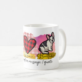 Liebe für niedlichen Frieden Boston Terrier Dog Lo Kaffeetasse