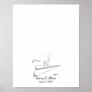 Liebe für Papierflugzeuge Poster