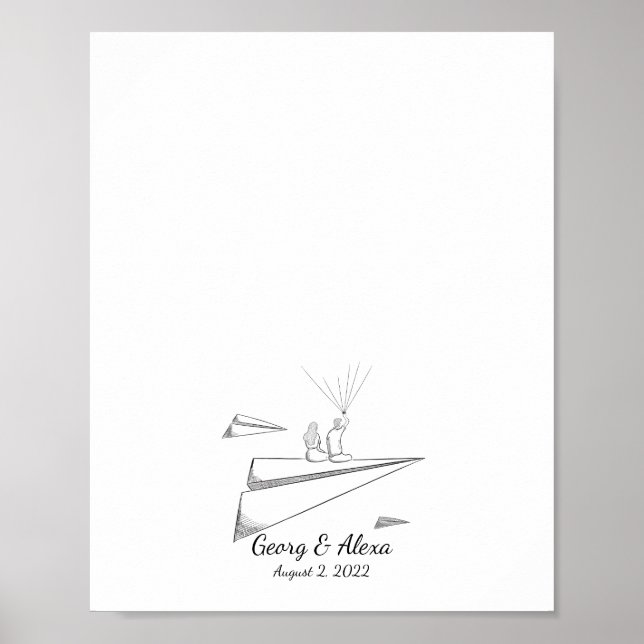 Liebe für Papierflugzeuge Poster (Vorne)