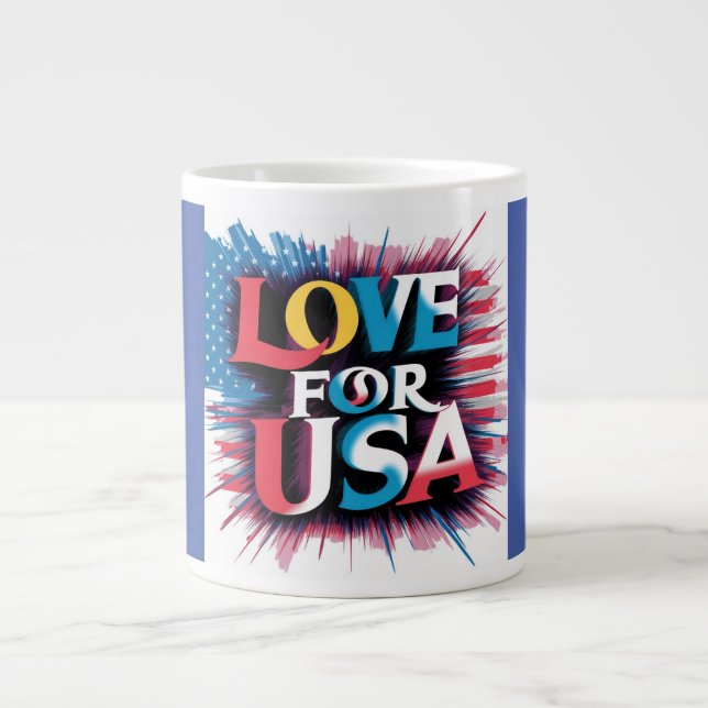 "Liebe für Patriotische Tasse der USA" (Vorderseite)