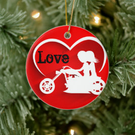 LIEBE für personalisierte Motorradfahren Keramik Ornament