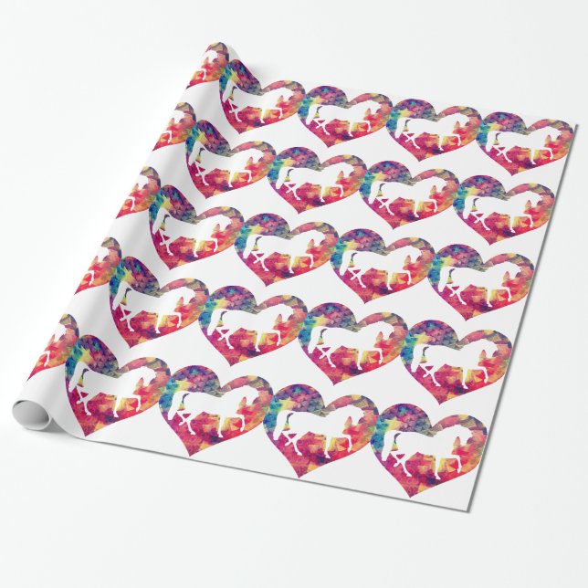 Liebe für Pferde Geschenkpapier (Ungerollt)