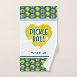 Liebe für Pickleball - Personalisierte, benutzerde Handtuch