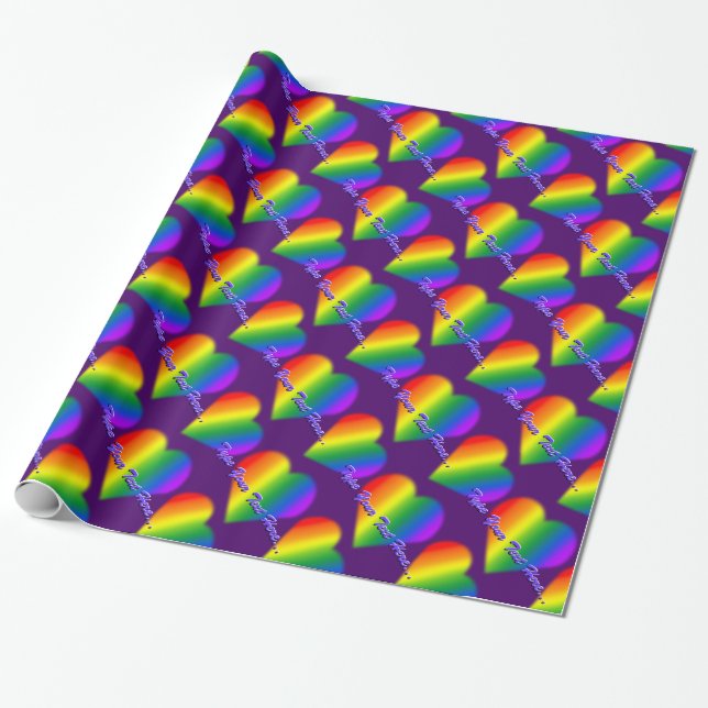 Liebe für Rainbow-Papiere für kundenspezifisches G Geschenkpapier (Ungerollt)