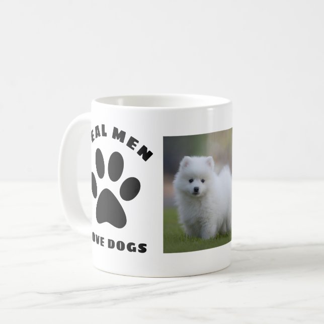 Liebe für Real Men Hunde Personalisiertes Foto für Kaffeetasse (Vorderseite Links)