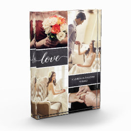 Liebe für rustikale Hochzeitsszenarien Fotoblock