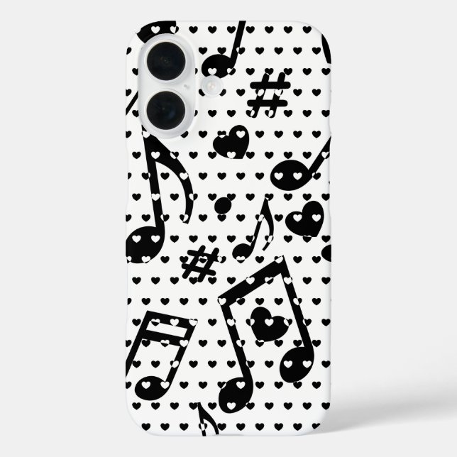 Liebe für Schwarz-Weiß-Musik Case-Mate iPhone Hülle (Rückseite)