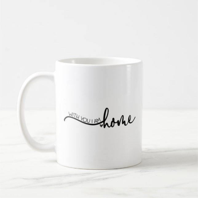 Liebe für Schwarzen Text Kaffeetasse (Links)