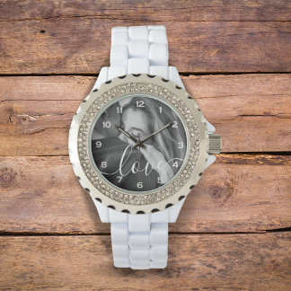 Liebe für Skripts mit benutzerdefiniertem Foto Armbanduhr