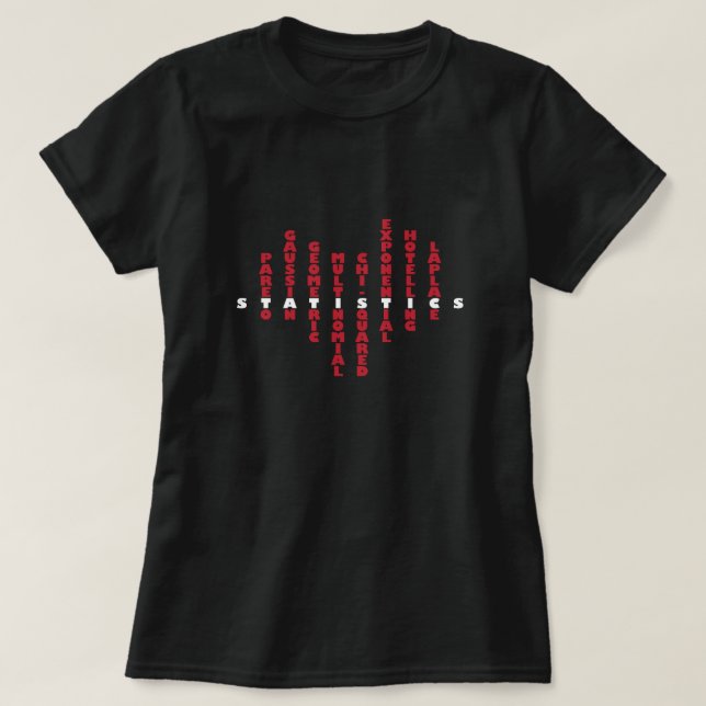 Liebe für Statistik in meinem Herzen (dunkle Farbe T-Shirt (Design vorne)
