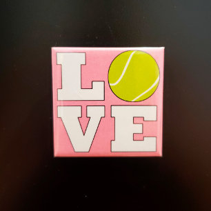 Liebe für Tennis-Spieler mit eigenem Farbmagazin Magnet