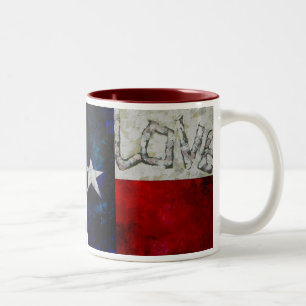 Liebe für Texas Zweifarbige Tasse