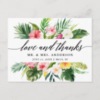Liebe für tropische Blumenkalligraphie