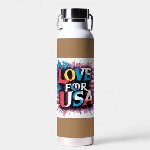 "Liebe für USA Patriotic Water Bottle" Trinkflasche